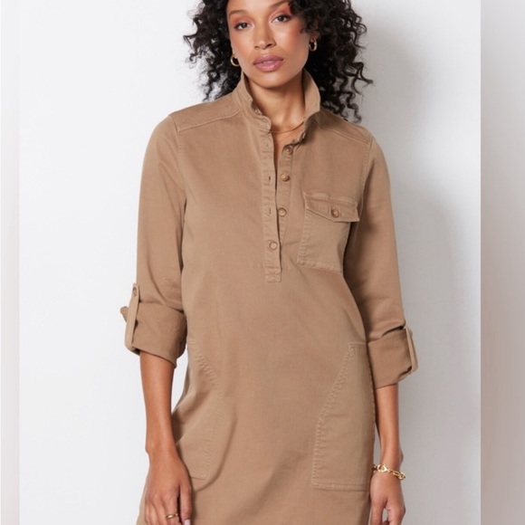 Michael Stars Eleanor Popover Shirt Dress - Picture 2 of 4